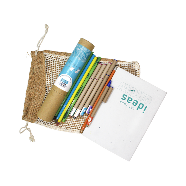 Plantable Stationery Combo Set  | 2 Seed Pen | 2 Seed Pencil Notepad