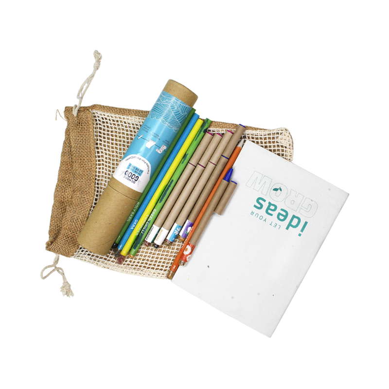 Plantable Stationery Combo Set  | 2 Seed Pen | 2 Seed Pencil Notepad