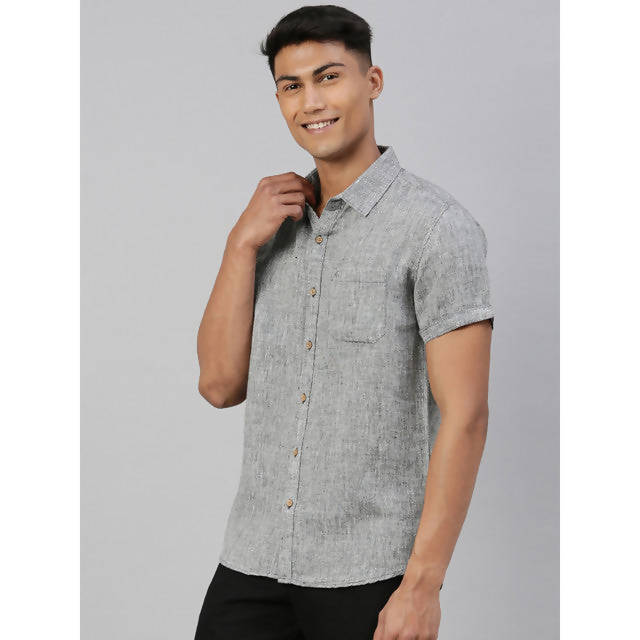 Pure Hemp Slim Fit Casual Shirt | Black