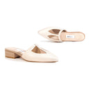Ethically Sourced Leather Mules | Ivory & Nude
