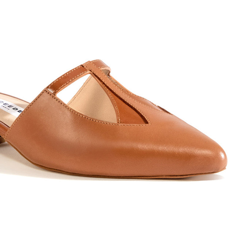 Ethically Sourced Leather Mules | Tan