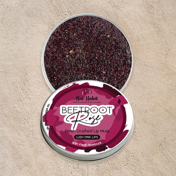 Nat Habit Beetroot Rose Lip Scrub | Smooth Glowing & Dark Lips | 12 g