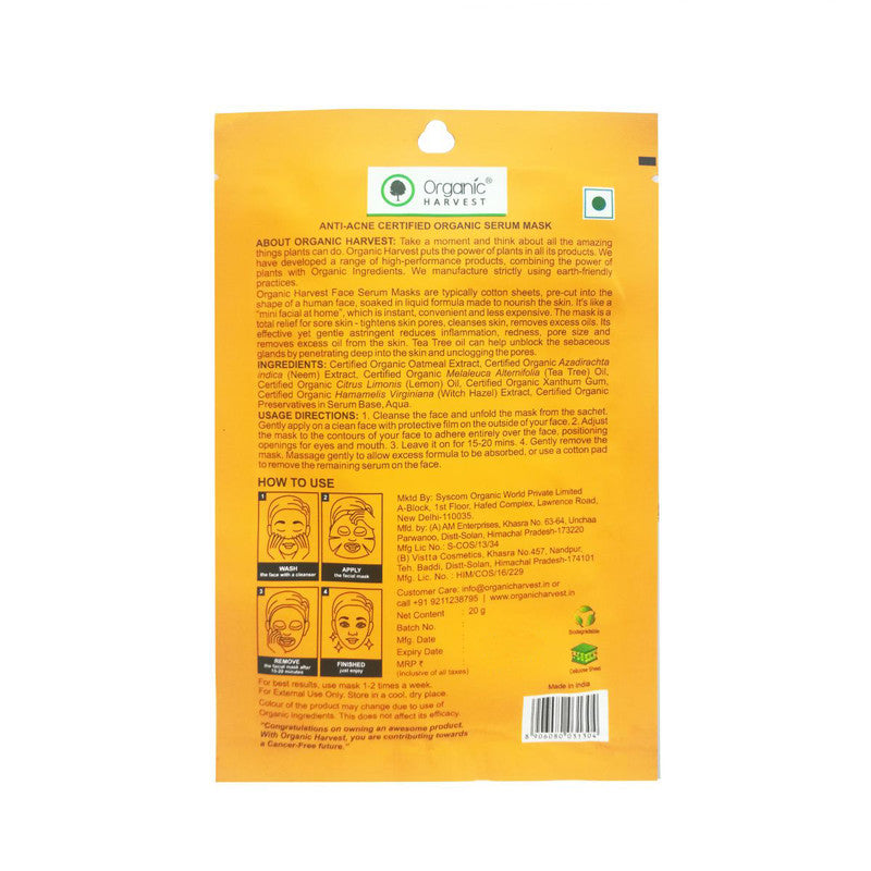 Anti-Acne Face Sheet Mask | 20 g | Pack of 2