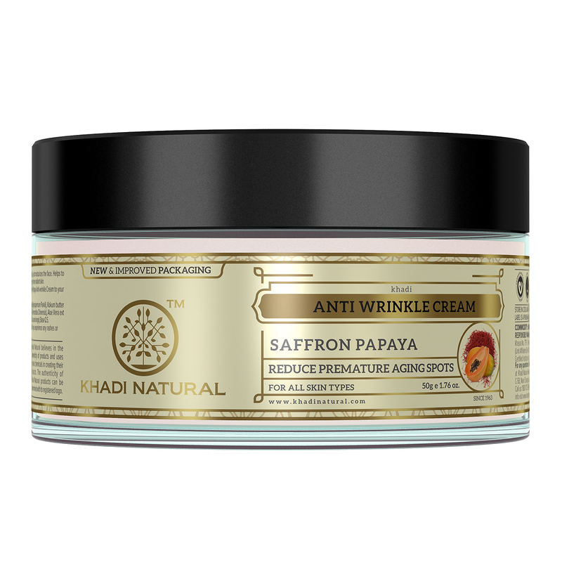 Khadi Natural | Anti Wrinkle Cream | Saffron Infused | 50 g