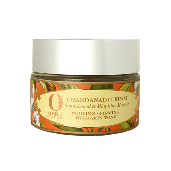 Ohria Ayurveda Clay Masque | Sandalwood & Mint | 50 g | Skin Cooling