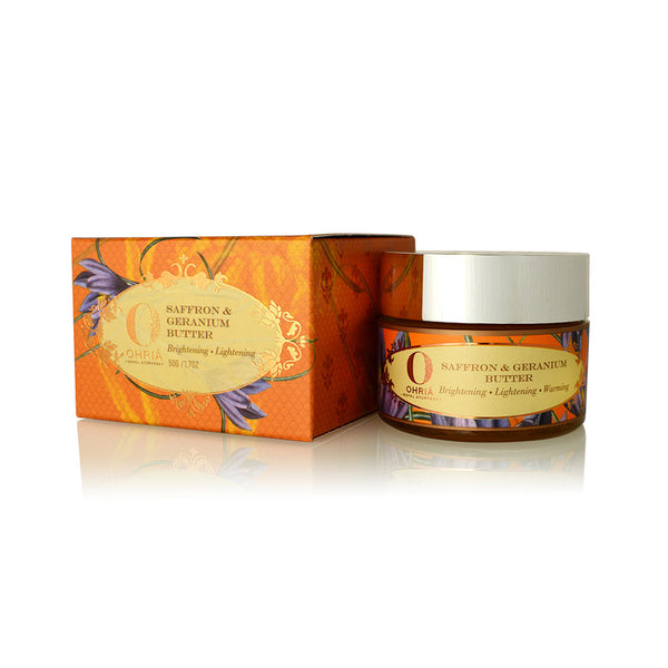 Ohria Ayurveda Body Butter | Blemishes & Dark Circles | 50 g | Saffron & Geranium