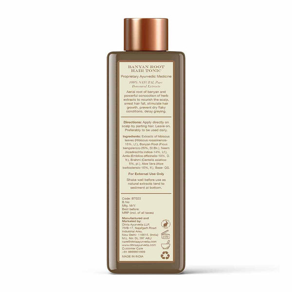 Banyan Root Hair Tonic | Dandruff, Hairfall & Thinning | 200 ml