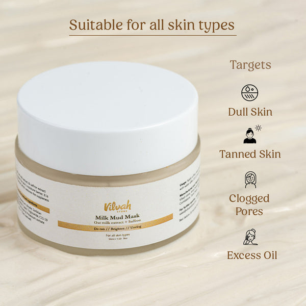 Milk Mud Face Mask | Instant Brightness & Glow Skin | 50 ml