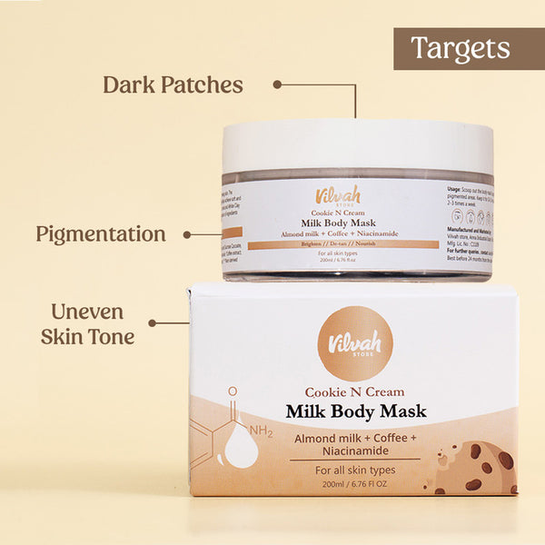 Body Mask | Cookie N Cream  | Reduces Pigmentation | 200 ml