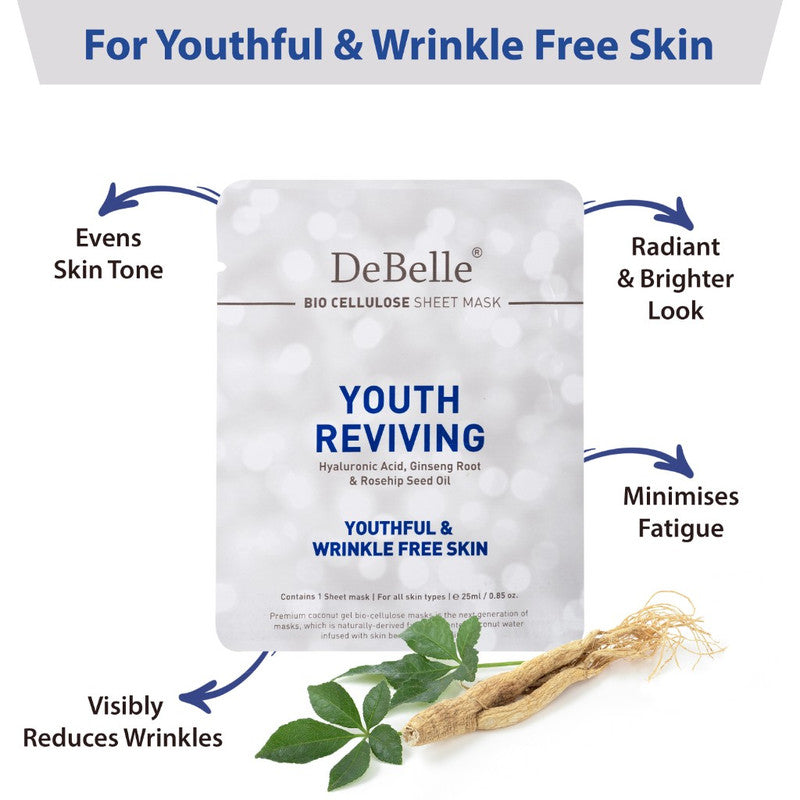 Face Sheet Mask | Wrinkle Free Skin | Youth Reviving