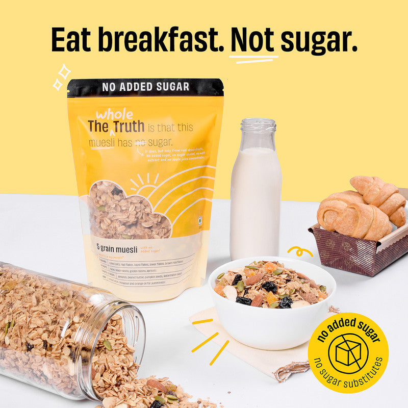 Breakfast Muesli Super Saver Pack | No Added Sugar | 5 Grain Muesli | 750 g