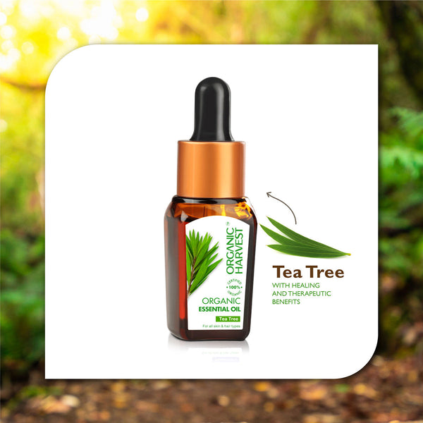 Organic Harvest Essential Oil | Tea Tree For Men & Women | 10ml