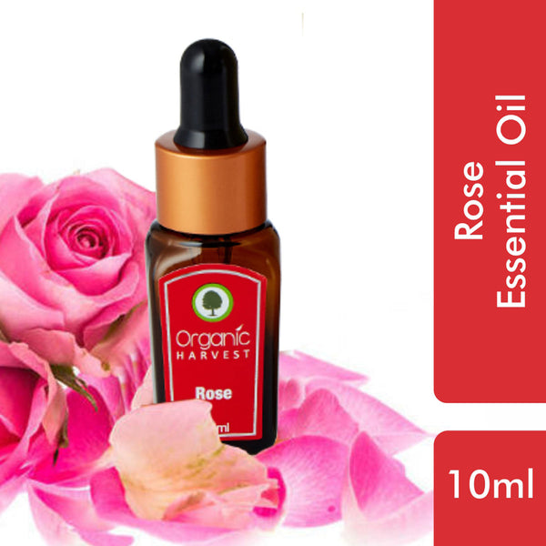 Organic Harvest Rose Essential Oil | Calms & Soothes Skin, Fight Depression | 10ml