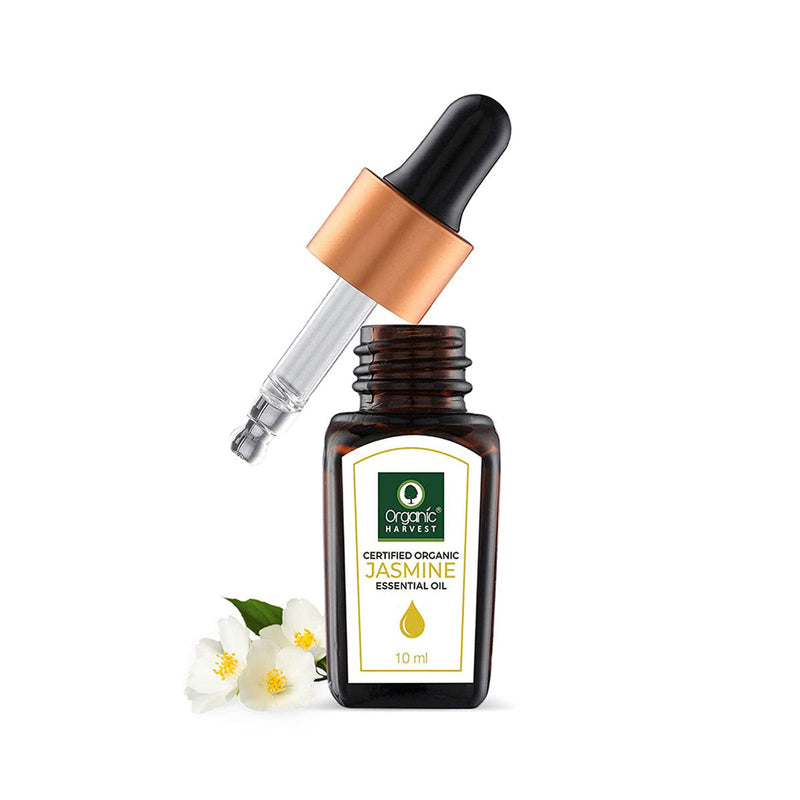 Organic Harvest Jasmine Essential Oil | Prevents Dry & Itchy Scalp, Calms Skin, Hair Care | 10ml