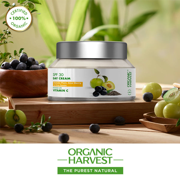 Organic Harvest SPF30 Day Cream | Kakadu Plum, Acai Berry & Chia Seeds | 50 g