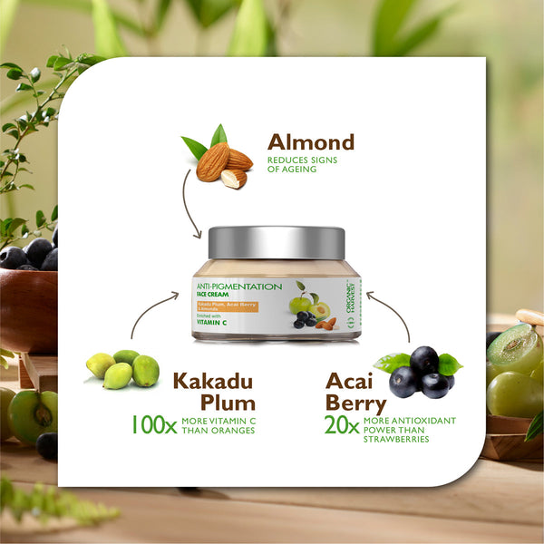 Anti-Pigmentation Face Cream | Kakadu Plum, Acai Berry & Almonds | 50g