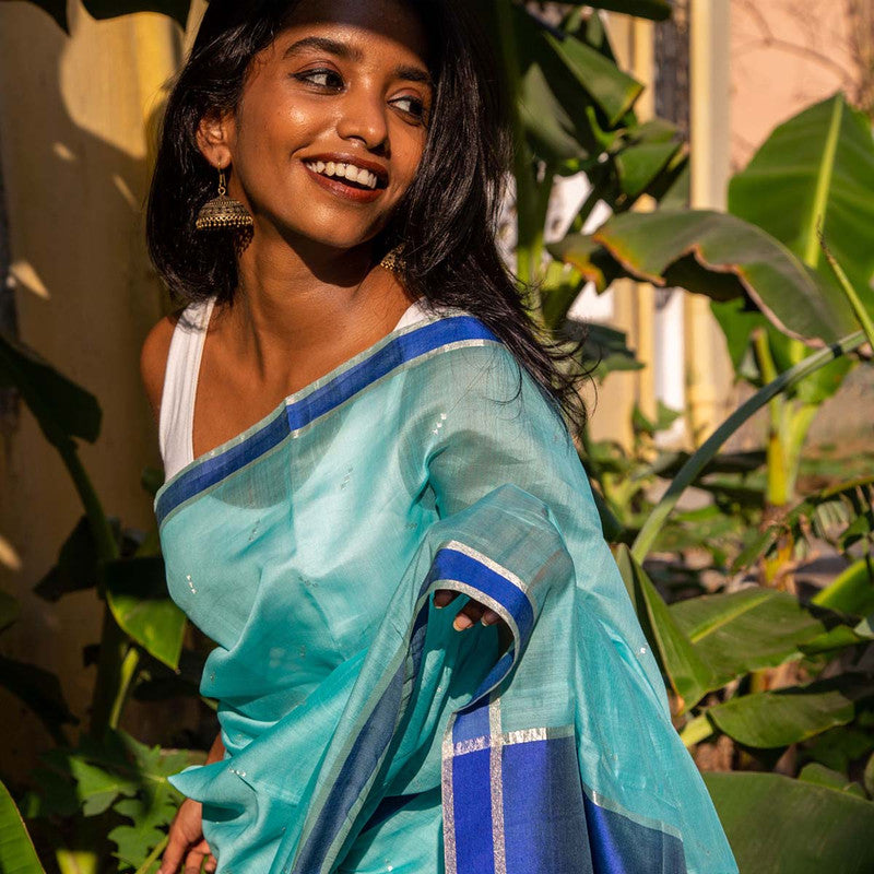 Festive Wear | Handloom Chanderi Silk Saree | Blue