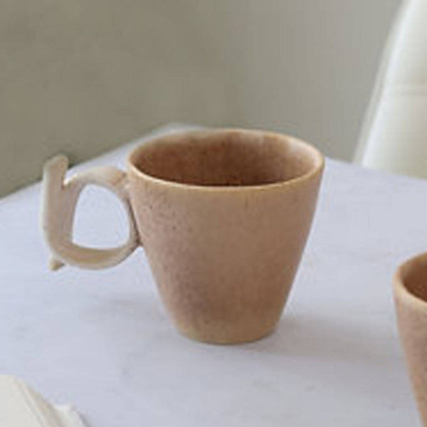 Handmade Brown Ceramic Knot Mug