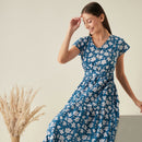 Cotton Maxi Dress | Blue