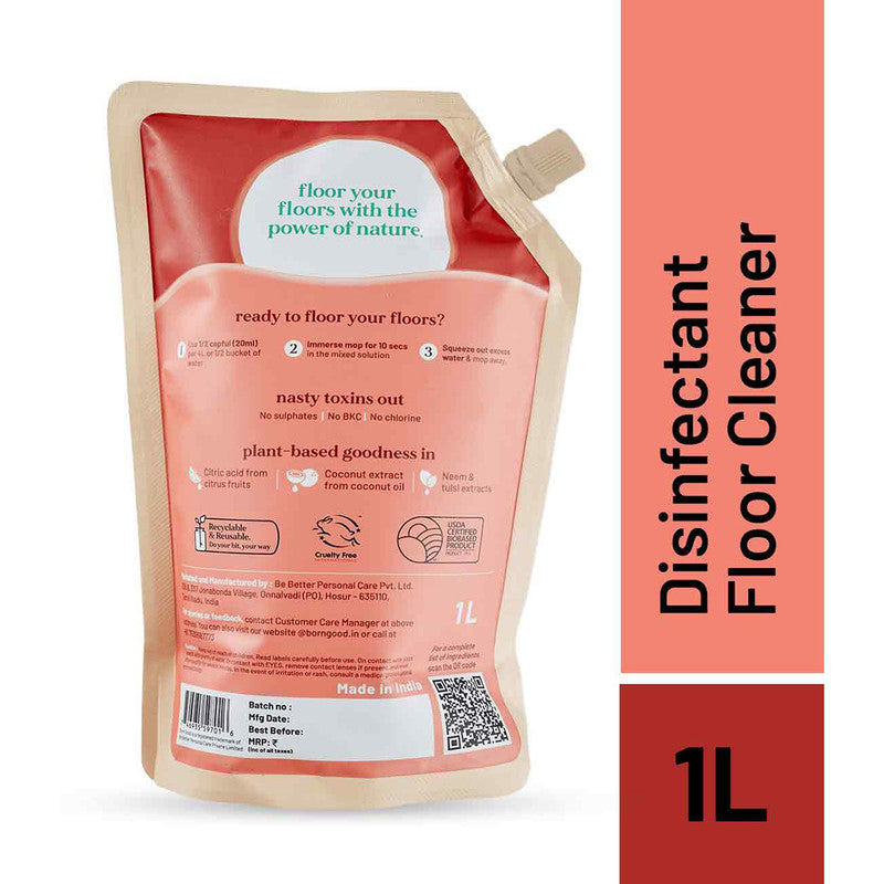 Disinfectant Floor Cleaner | Plant-Based | Refill | 1 L