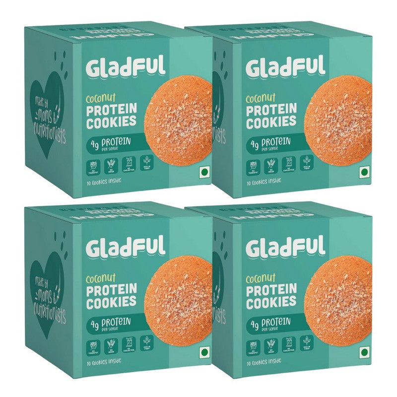 Coconut Protein Cookies | 80 g x 4 | Pack of 4