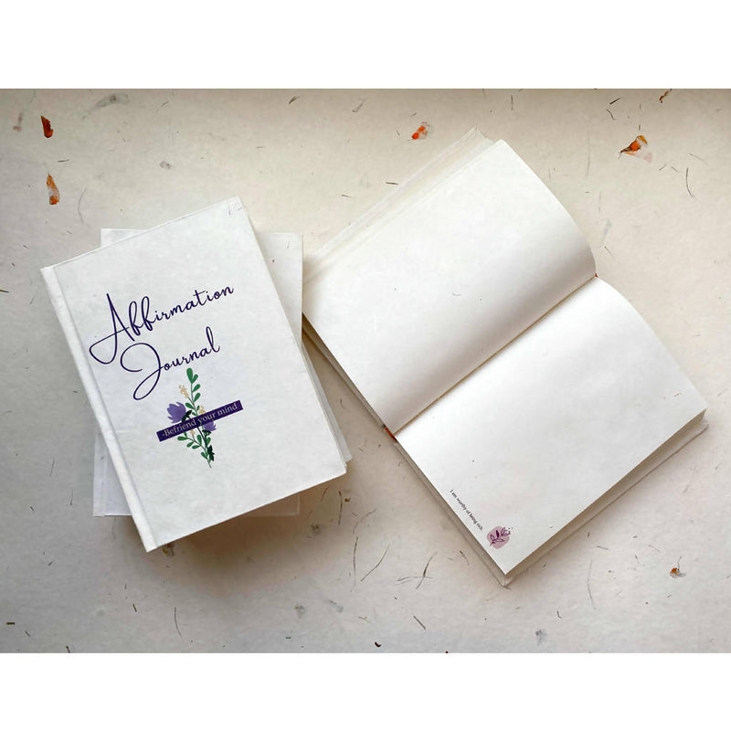 Handmade Paper Affirmation Journal of 100 Pages