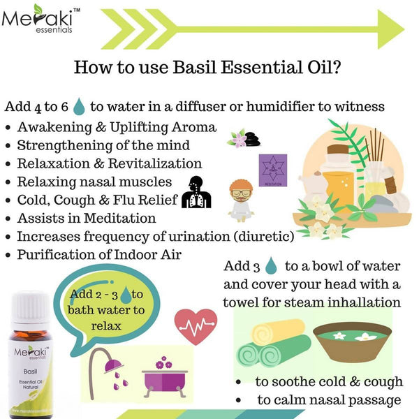 Basil Essential Oil | Cold Relief | 10 ml