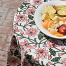 Handblock Printed |Cotton Table Cover | Pink & Green