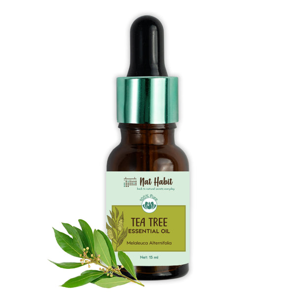 Tea Tree Oil | Acne & Dandruff, Stress | Nat Habit | 15 ml