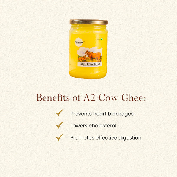 A2 Cow Ghee | Processed with Vedic Bilona | 500 ml