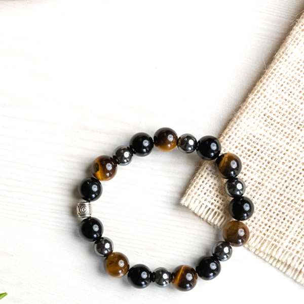 Bracelet For Women | Tiger Eye | Hematite Bracelet | Obsidian | Black