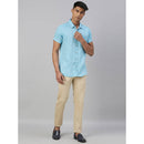 Hemp Slim Fit Casual Shirt | Blue.