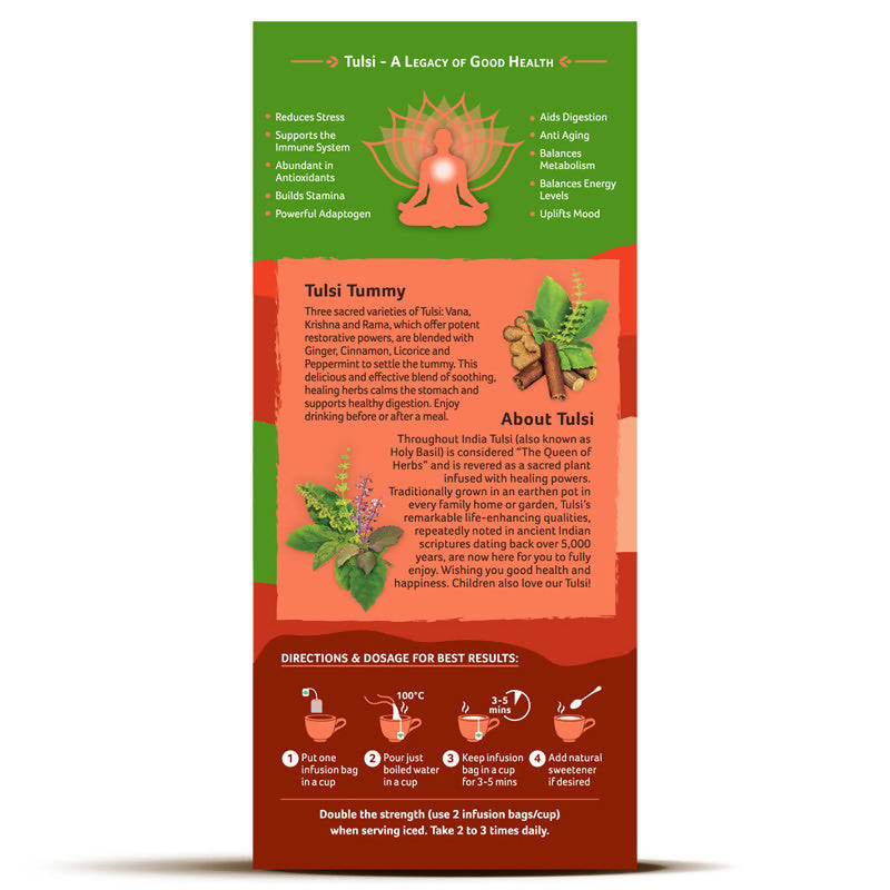 Organic India | Tulsi Tummy | Relieves Indigestion | 25 Tea Bags