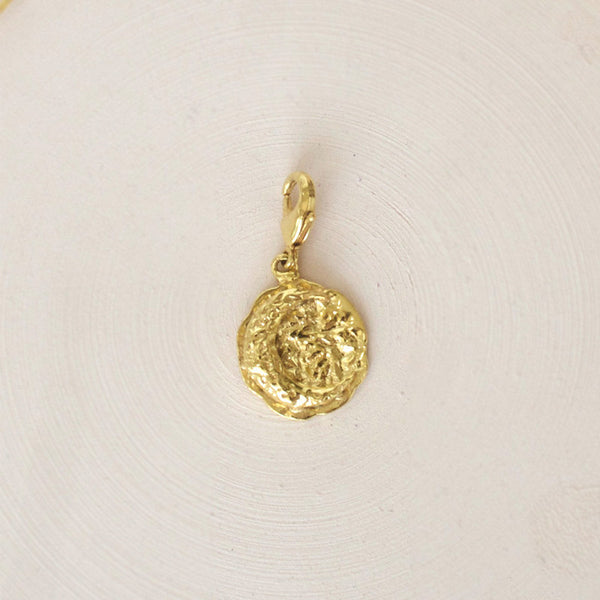 Brass Crescent Moon Charm | Gold Plated