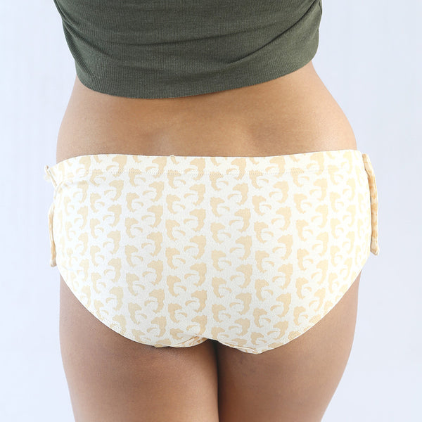 Organic Cotton Hiphugger Panty - Earth print