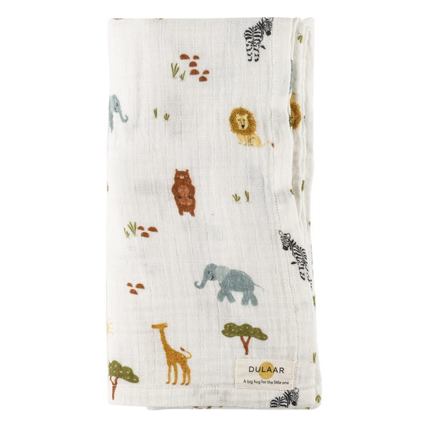 Organic Muslin Baby Swaddle | Printed | Set of 3 | 105 x 105 cm