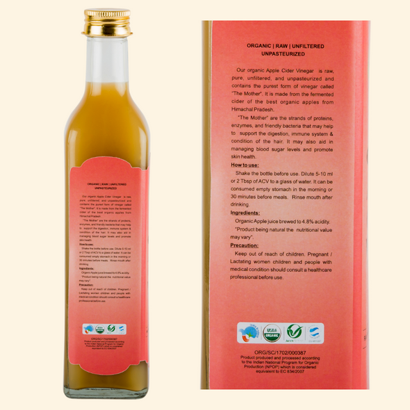 Organic Apple Cider Vinegar | 500 ml | Weight Loss.