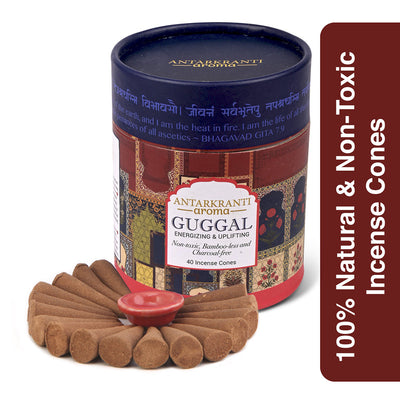 Incense Cones with Holder | Guggal | 40 Cones