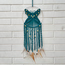 Macrame Wall Hanging | Cotton Dream Catcher | Green