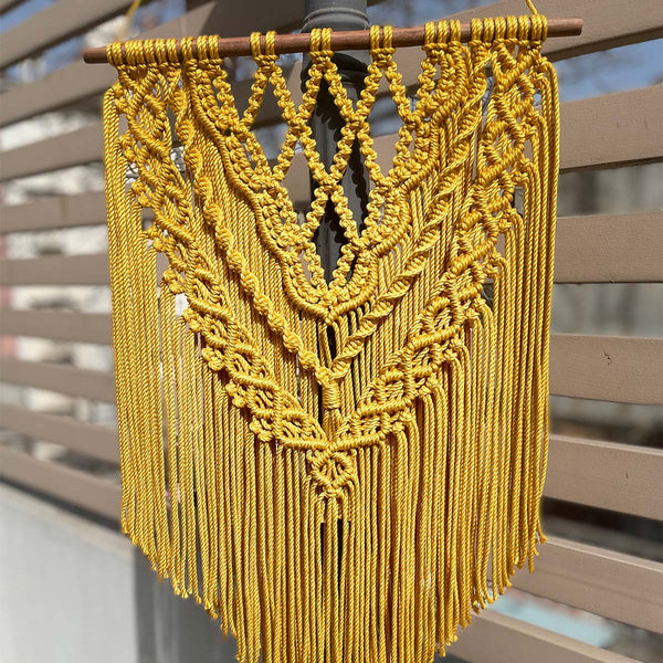 Macrame Wall Hanging | Cotton | Yellow