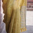 Pure Linen | Jamdani Saree | | Yellow