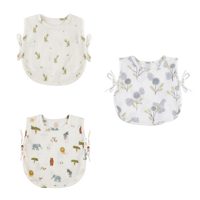 Organic Muslin Printed Jabla | Set of 3