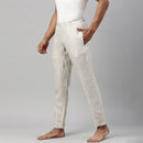 Lounge Pants For Men | Hemp | Beige & White