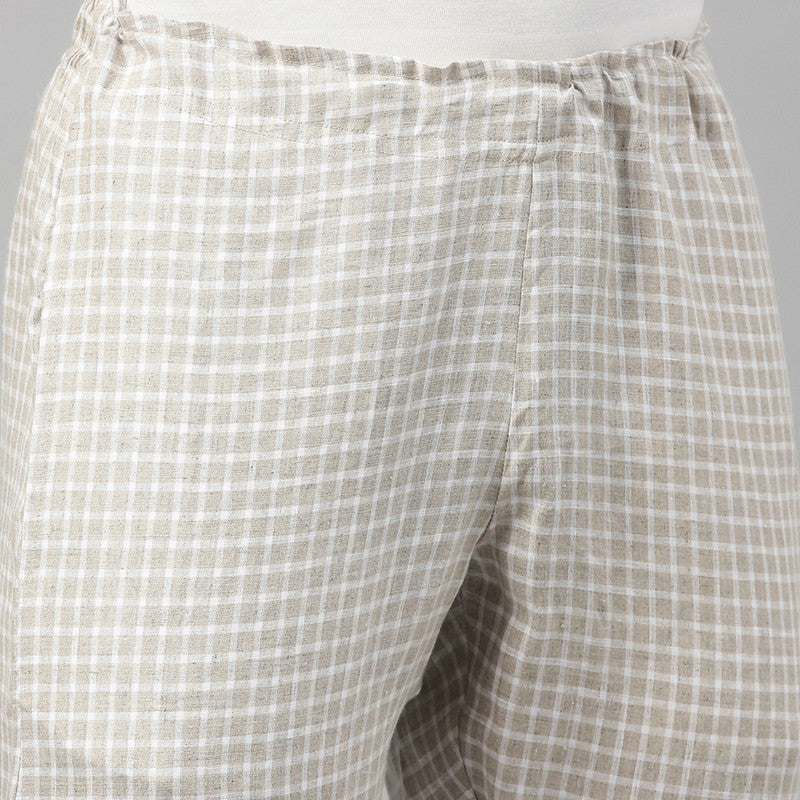 Lounge Pants For Men | Hemp | Beige & White