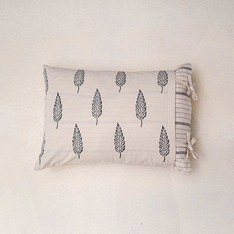 Organic Cotton Cushion Cover | Printed | Off-White