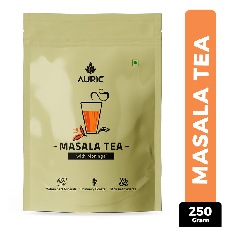 Auric Kadak Moringa Masala Tea | Black Tea From Assam with 7 Spices | 250 g