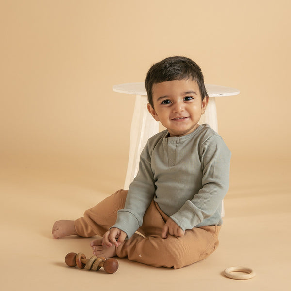 Cotton Pants for Baby | Camel Brown