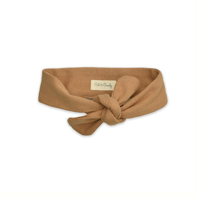 Cotton Headband for Baby Girl | Camel Brown