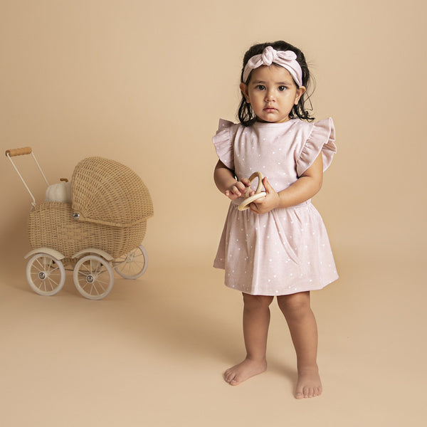 Cotton Dress for Baby Girl | Pink