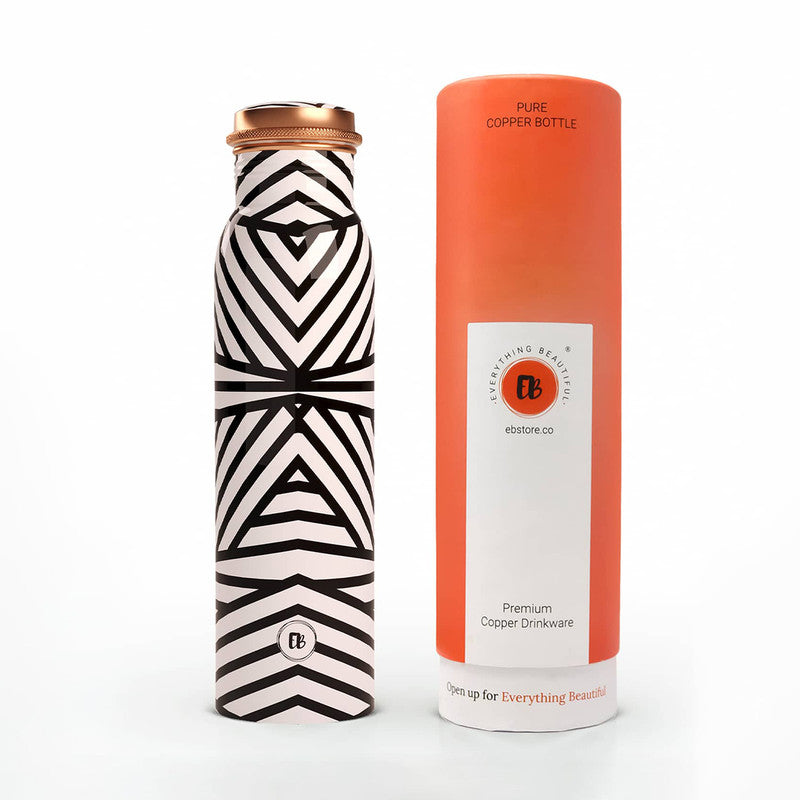 Copper Bottle | White & Black | 900 ml